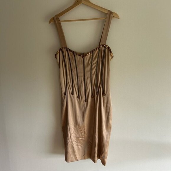 Vintage Dolce & Gabbana F/W 2007 Silver Zipper Dress sz 46 - Picture 7 of 16